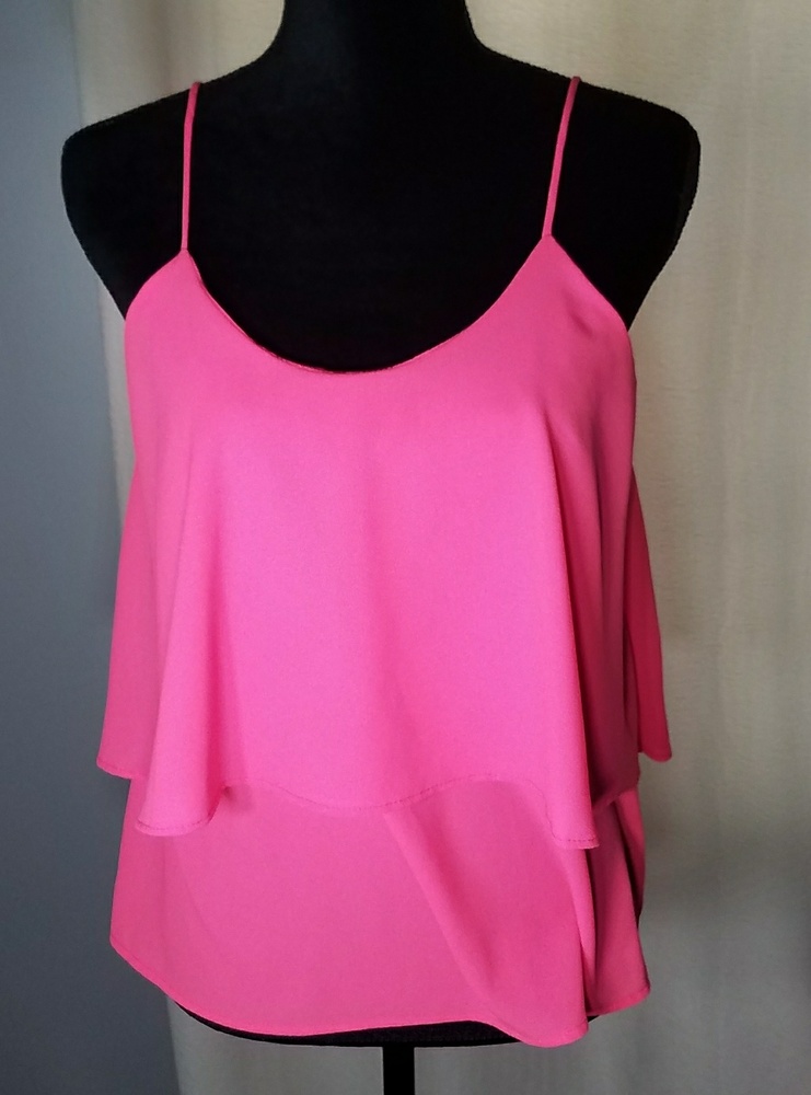 Pink Flowy paper crane top