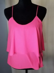 Pink Flowy paper crane top