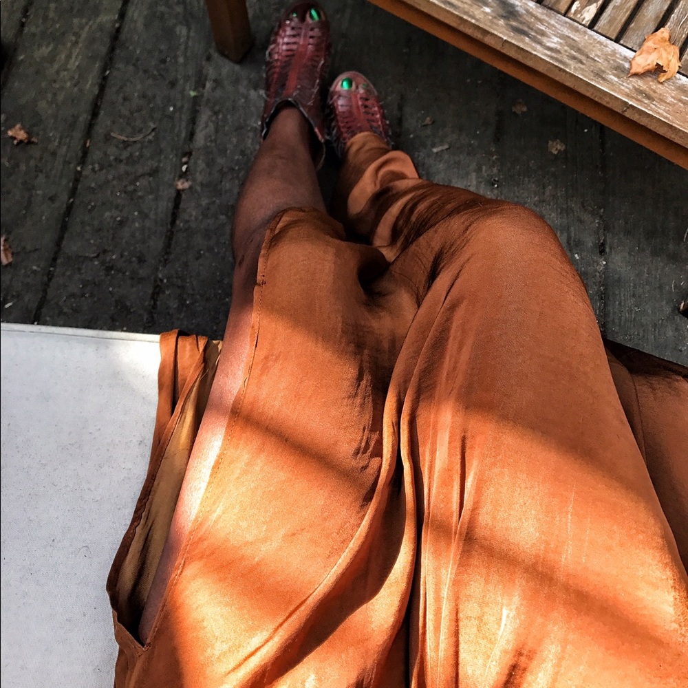 Bronze skirt, splits on both sides. . Worn once.