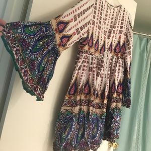 XL umgee Bell Sleeve Boho Dress