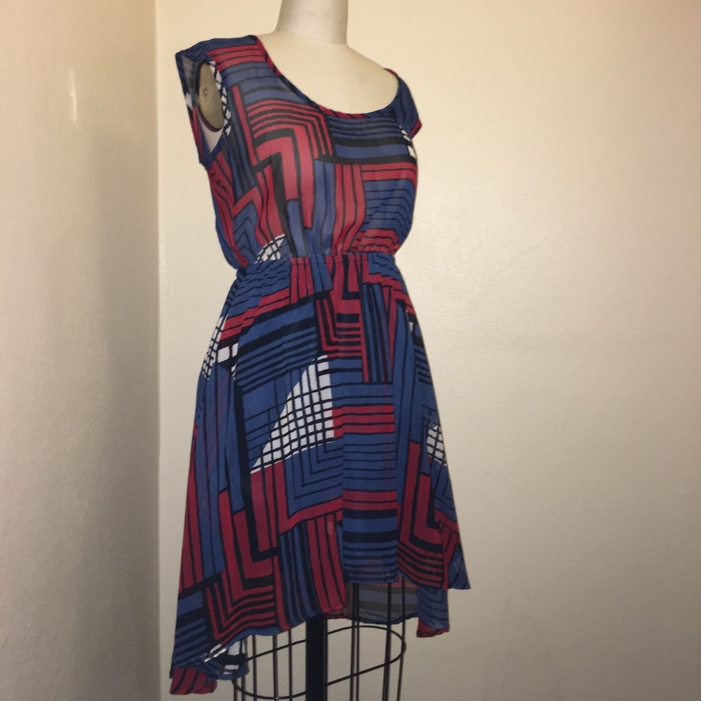 Sheer High-low A-line backless Dress