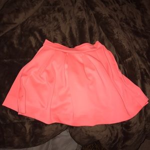 Hot Orange Scuba Skirt from Nasty Gal
