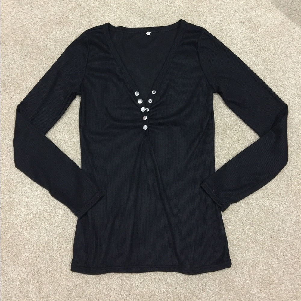 Deep V Button Front