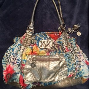 Kathy Van Zeeland floral purse