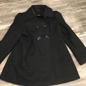 Guess black pea coat