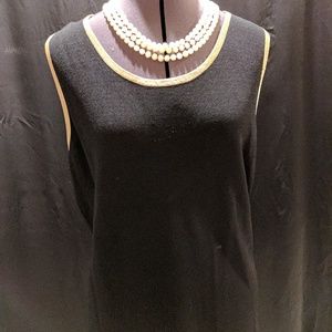 Doncaster black knit top NWOT