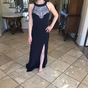Navy blue prom dress/ evening gown