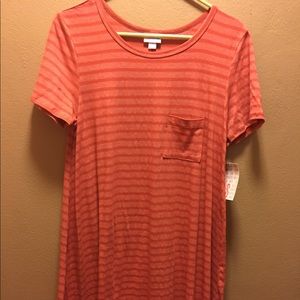 NWT LulaRoe Small Burnt Orange Striped Carly