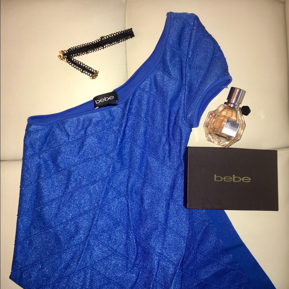 One Shoulder Bebe Bandage Dress