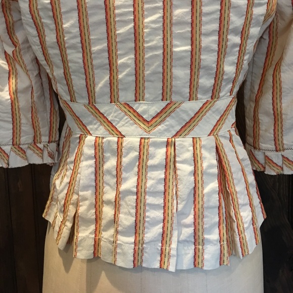 Burning Torch Striped Cotton Fitted Jacket - Picture 4 of 7