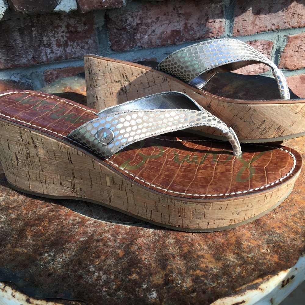 Sam Edelman Metallic wedge sandals Roma
