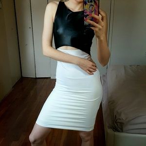 BeBe Dress in Black&White