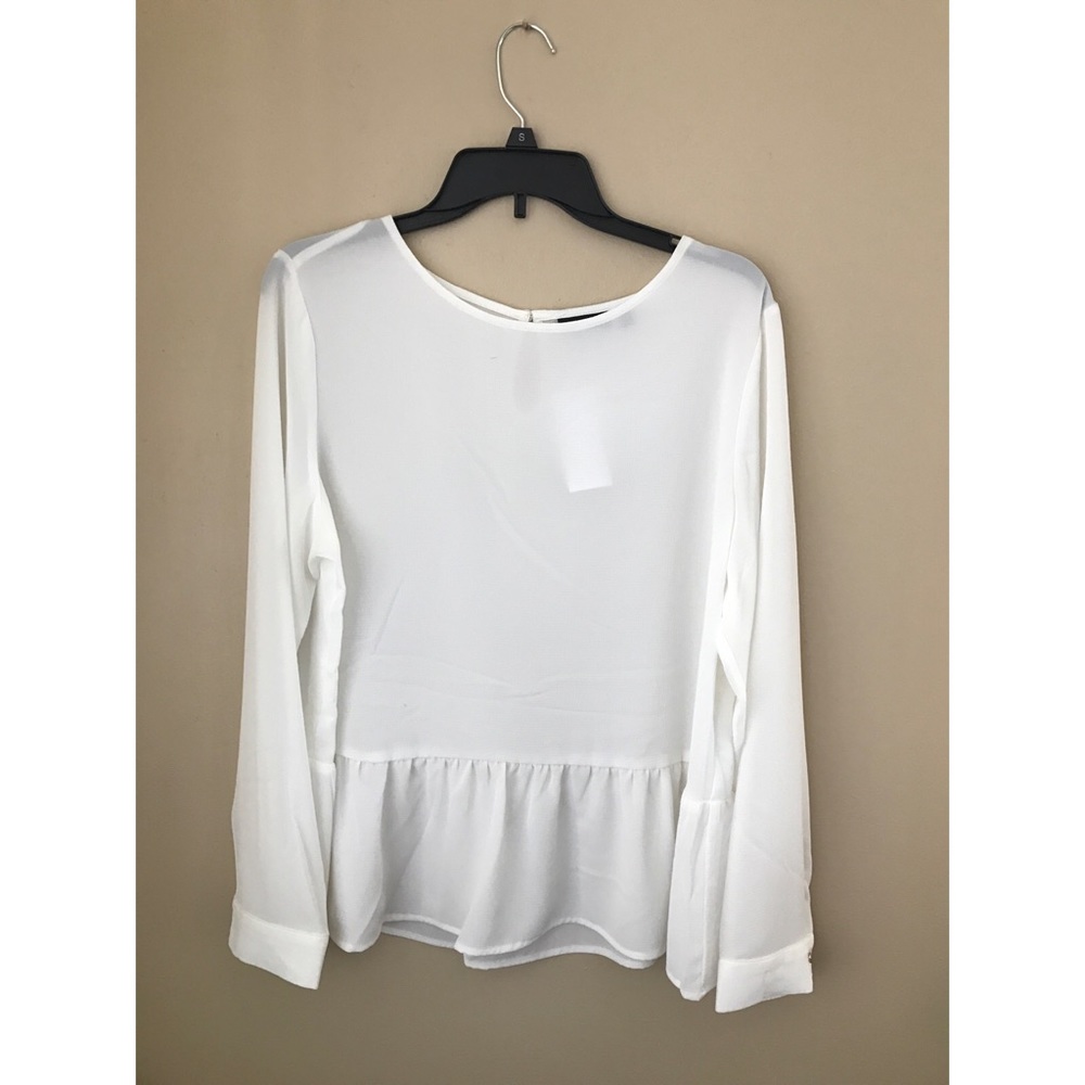 NWT White Peplum Top