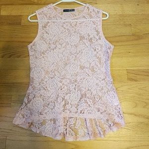 Lace peplum top