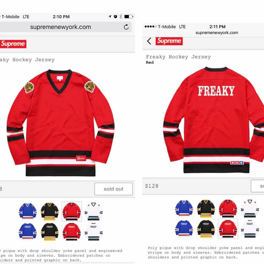 Supreme Freaky Hockey Sweater
