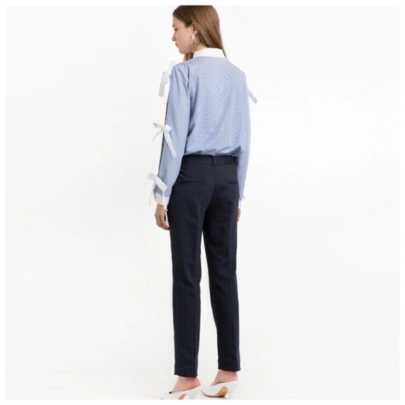 Bow Sleeve Button Down Top - Picture 3 of 4