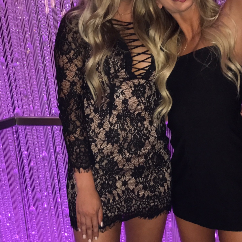 Black lace dress