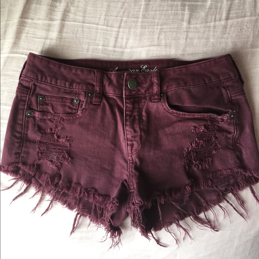 American Eagle Maroon Shorts
