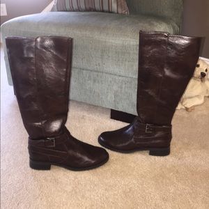 Brown tall boots