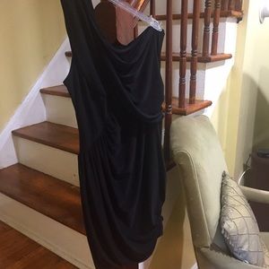 Soprano Black Cold Shoulder Dress