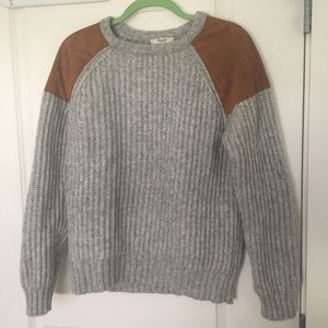 Madewell Sweater w/ Suede Details, Like New