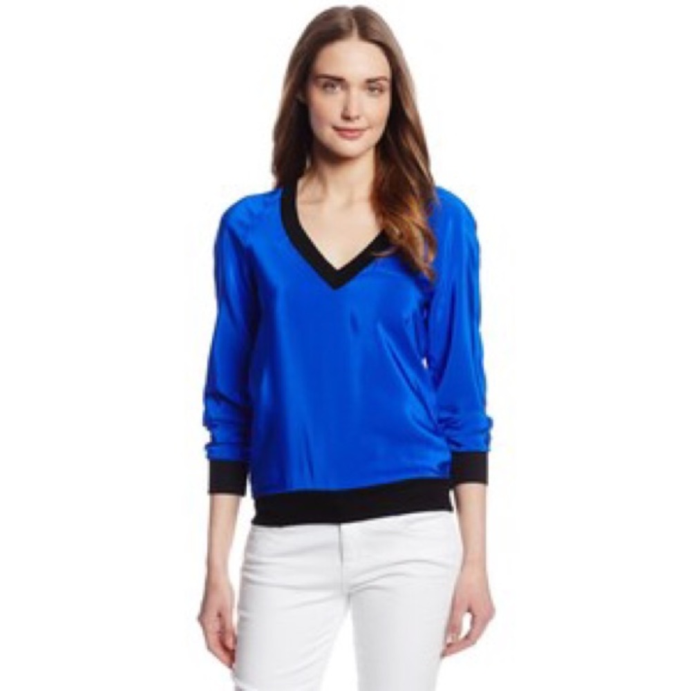 Amanda Uprichard Never Worn Silk Long-sleeve Top