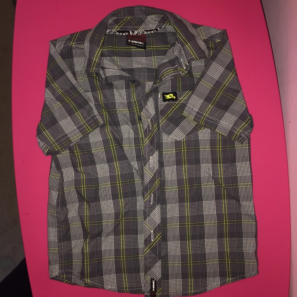 Tony hawk button down collard shirt. Size 4.