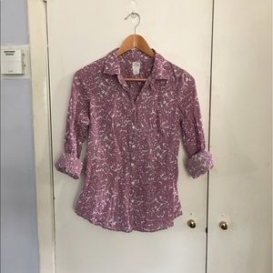 J Crew Floral Button Down