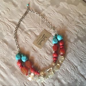 Barse genuine chunky stone necklace