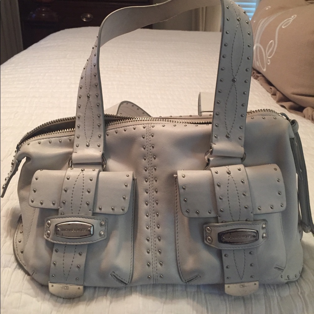 Michael Kors white leather purse