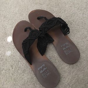 Black Billabong flip flops