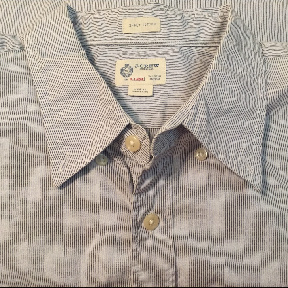 Blue and White Striped J. Crew Dress Shirt