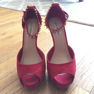 Steve Madden Red Stud Stiletto Heels