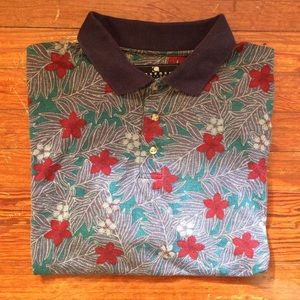 Vintage Floral Polo Shirt