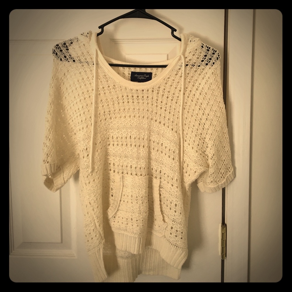 Cream hooded sweater