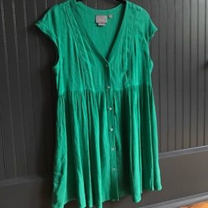 Green blouse from Anthropologie