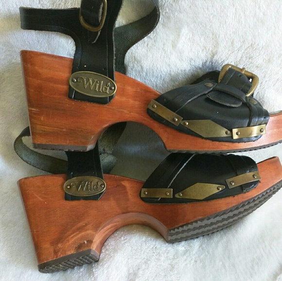 wooden sandals from the 80's