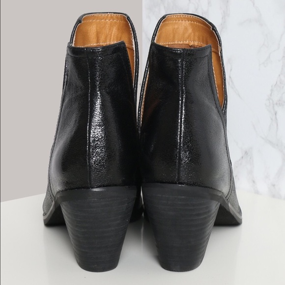 Western Shimmer Chunky Heel Cowgirl Bootie - Picture 5 of 7