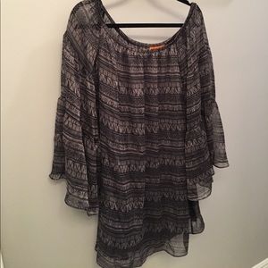 Black and grey off the shoulder dress L