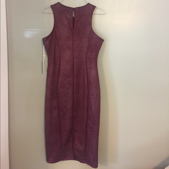 NWT Iris Maroon Bodycon Midi Dress - Picture 4 of 5