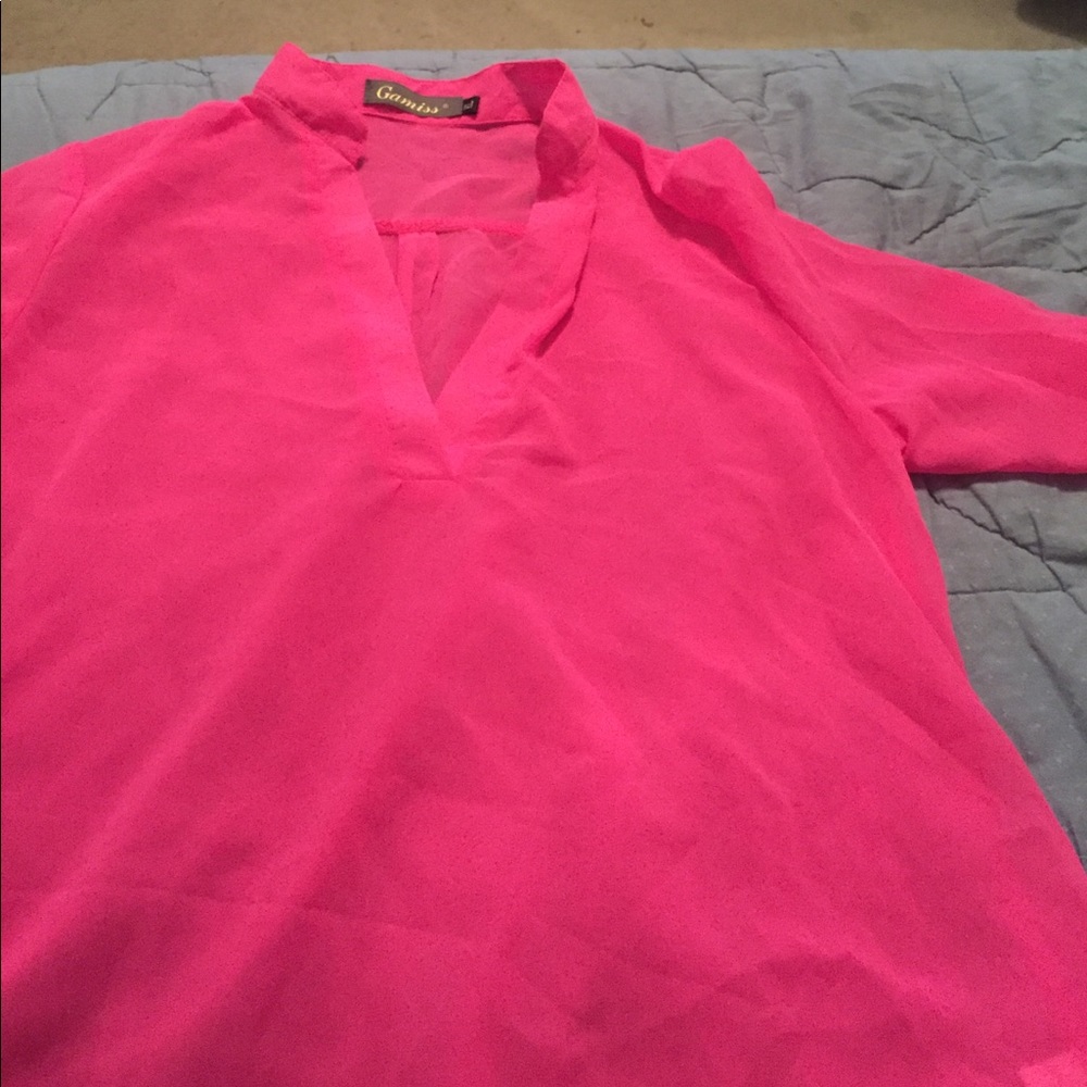Hot pink blouse