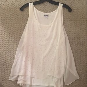 White Rhinestone Blouse