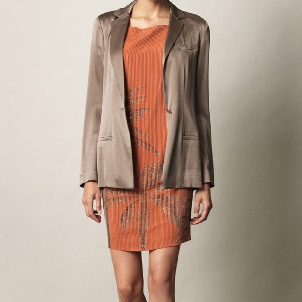 NWT DVF Cordie Red Tan dress size 6