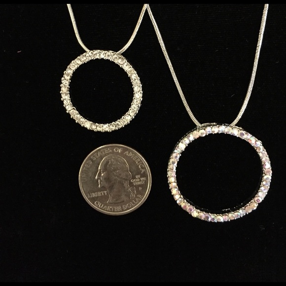 Two circle pendant necklaces. NWOT. Small & large - Picture 3 of 4