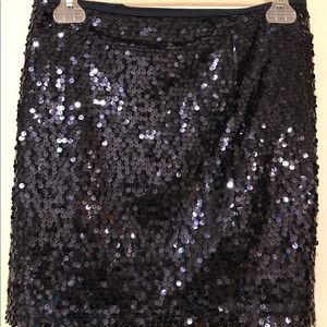 New With Tags Navy Blue Sequin Miniskirt