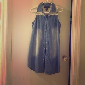 Jean and lace dress