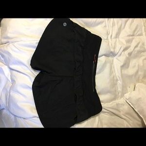 Size 4 black lulu lemon shorts speed shorts