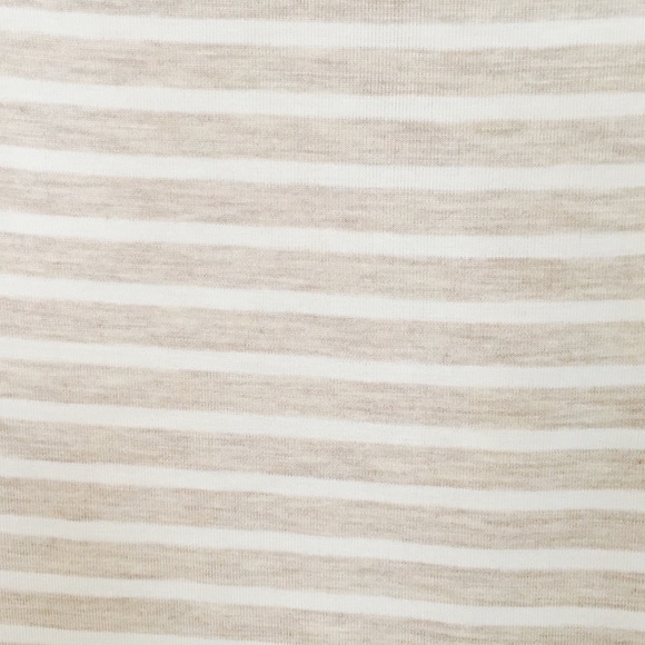 Oatmeal Striped Shirt NWOT - Picture 3 of 5