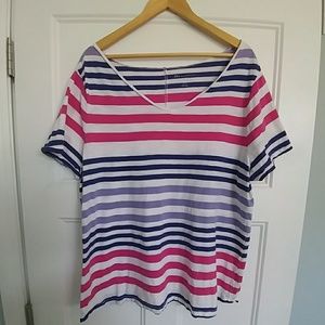 Lane Bryant Striped T-Shirt Size 18/20