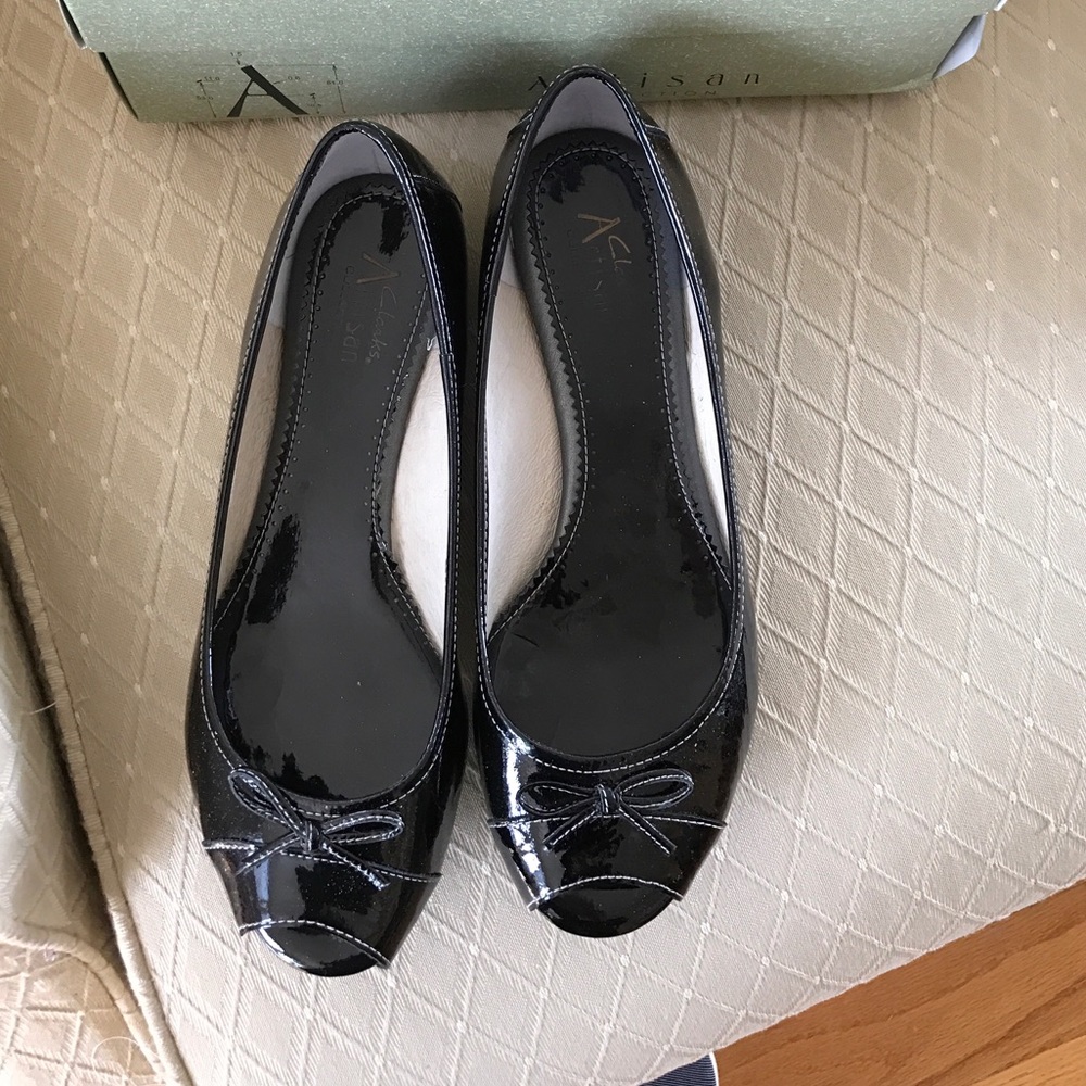 Dressy Clark summer Flats.  Size 8